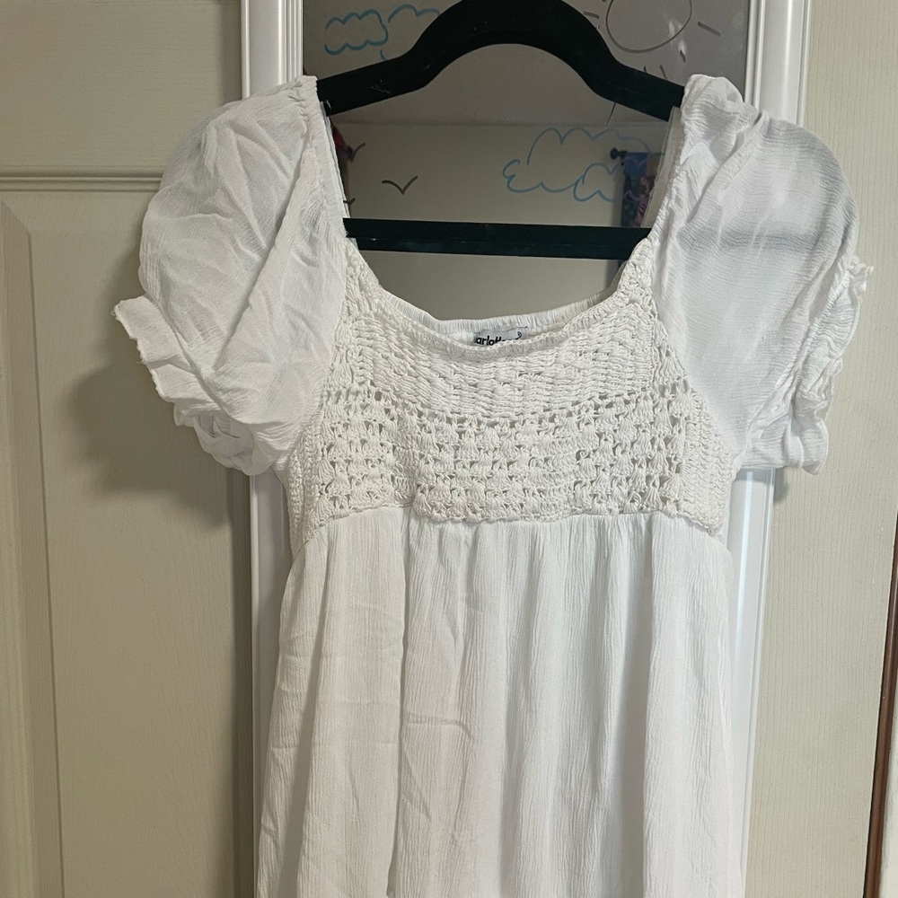 Charlotte Russe White Ruffle Babydoll Dress